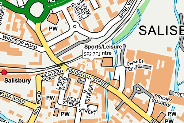 SP2 7FJ map - OS OpenMap – Local (Ordnance Survey)
