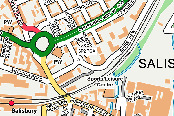 SP2 7GA map - OS OpenMap – Local (Ordnance Survey)