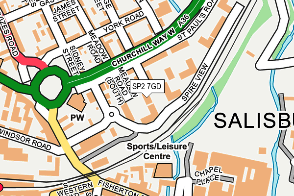 SP2 7GD map - OS OpenMap – Local (Ordnance Survey)