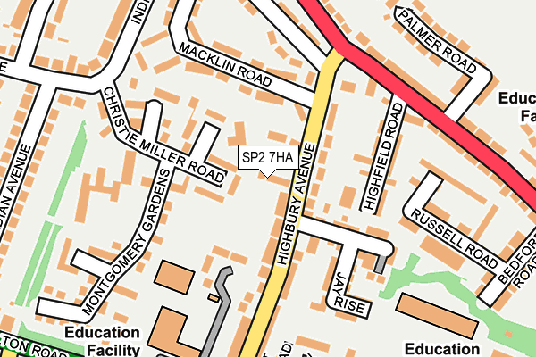 SP2 7HA map - OS OpenMap – Local (Ordnance Survey)