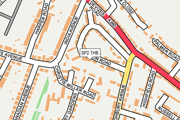 SP2 7HB map - OS OpenMap – Local (Ordnance Survey)