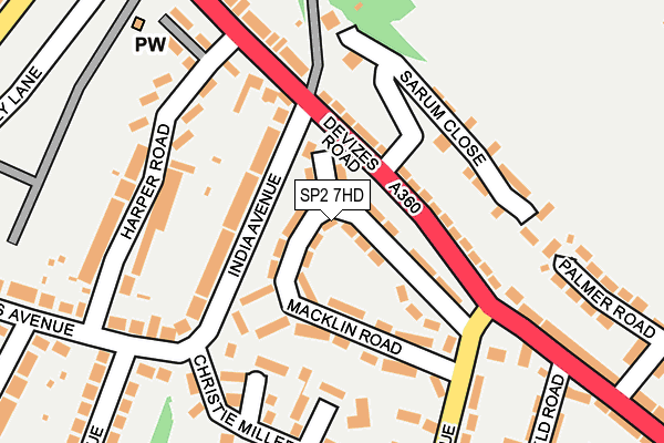 SP2 7HD map - OS OpenMap – Local (Ordnance Survey)