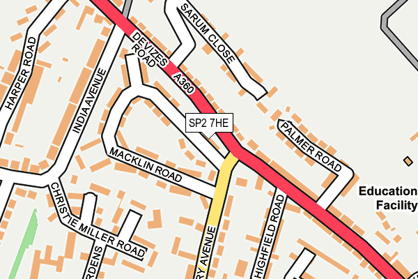 SP2 7HE map - OS OpenMap – Local (Ordnance Survey)