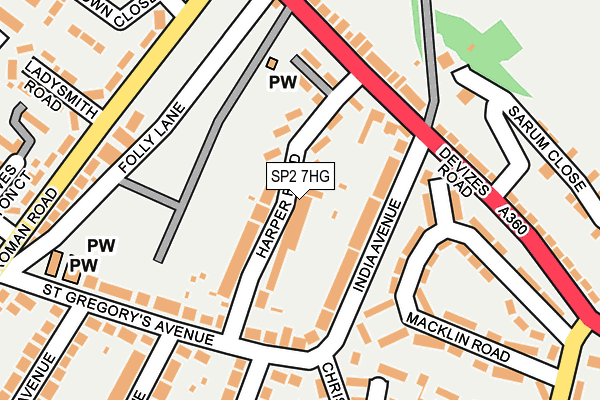 SP2 7HG map - OS OpenMap – Local (Ordnance Survey)
