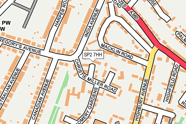 SP2 7HH map - OS OpenMap – Local (Ordnance Survey)