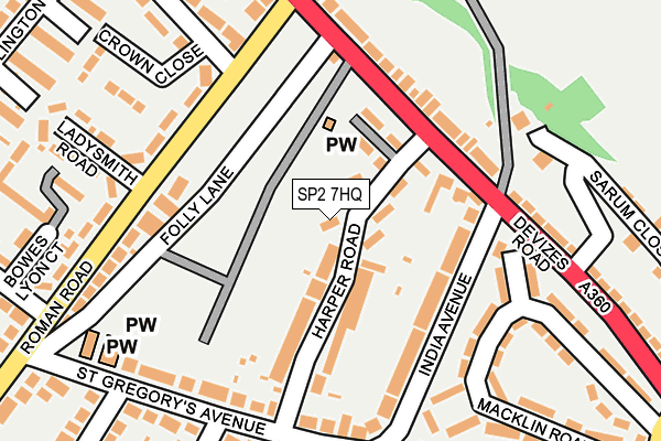 SP2 7HQ map - OS OpenMap – Local (Ordnance Survey)
