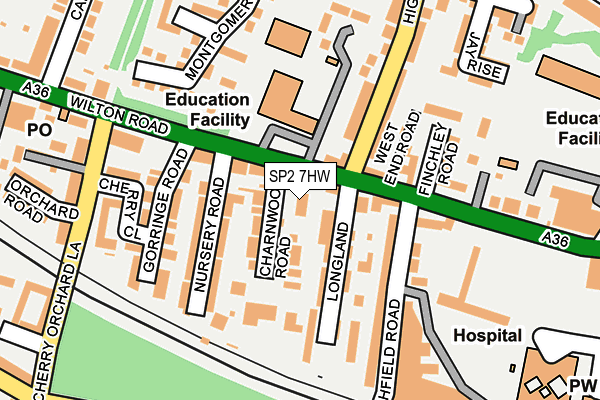 SP2 7HW map - OS OpenMap – Local (Ordnance Survey)