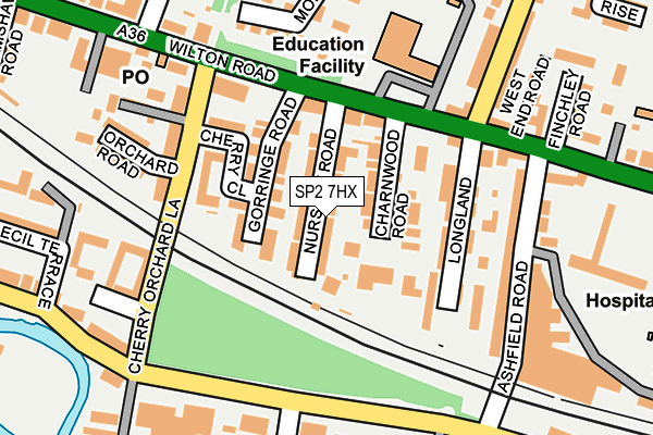 SP2 7HX map - OS OpenMap – Local (Ordnance Survey)