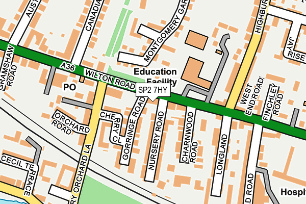 SP2 7HY map - OS OpenMap – Local (Ordnance Survey)