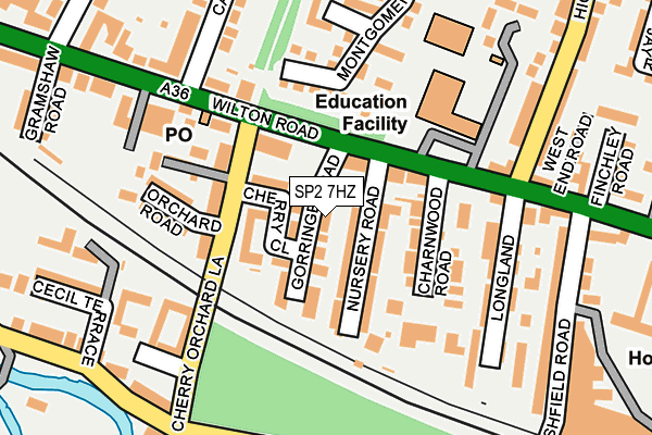 SP2 7HZ map - OS OpenMap – Local (Ordnance Survey)