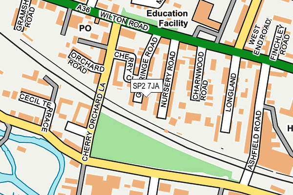 SP2 7JA map - OS OpenMap – Local (Ordnance Survey)