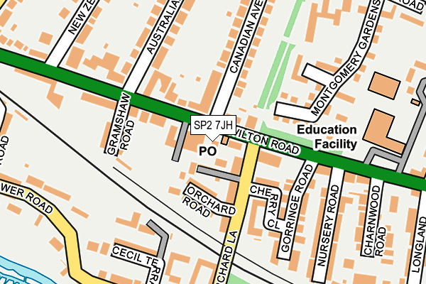 SP2 7JH map - OS OpenMap – Local (Ordnance Survey)