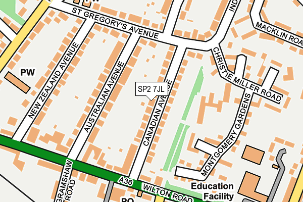 SP2 7JL map - OS OpenMap – Local (Ordnance Survey)
