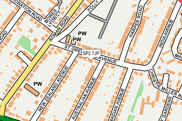 SP2 7JP map - OS OpenMap – Local (Ordnance Survey)