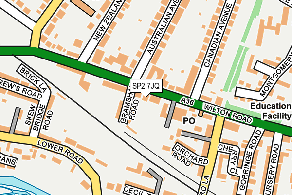 SP2 7JQ map - OS OpenMap – Local (Ordnance Survey)