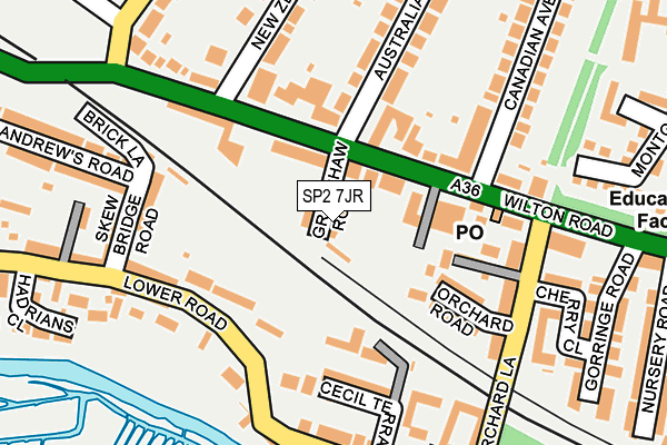 SP2 7JR map - OS OpenMap – Local (Ordnance Survey)