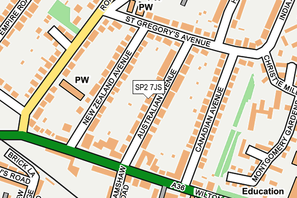 SP2 7JS map - OS OpenMap – Local (Ordnance Survey)