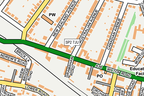 SP2 7JU map - OS OpenMap – Local (Ordnance Survey)