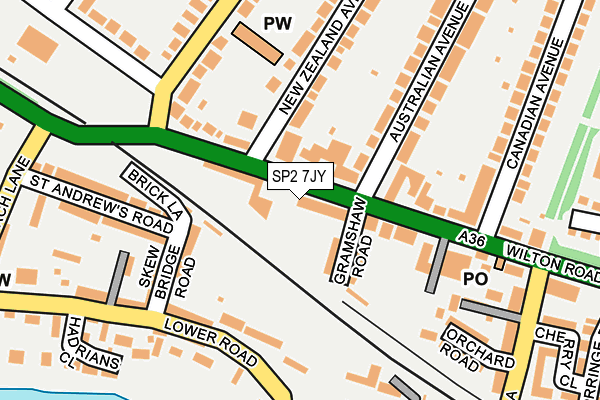 SP2 7JY map - OS OpenMap – Local (Ordnance Survey)