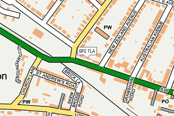 SP2 7LA map - OS OpenMap – Local (Ordnance Survey)