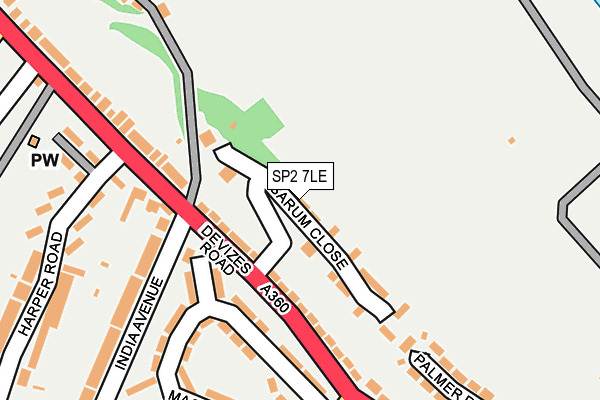 SP2 7LE map - OS OpenMap – Local (Ordnance Survey)