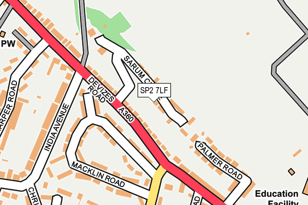 SP2 7LF map - OS OpenMap – Local (Ordnance Survey)