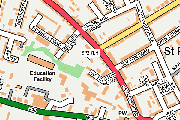 SP2 7LH map - OS OpenMap – Local (Ordnance Survey)