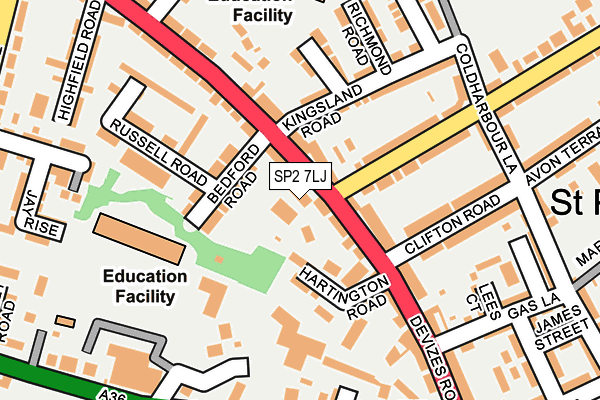 SP2 7LJ map - OS OpenMap – Local (Ordnance Survey)