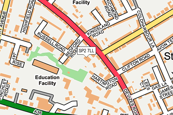 SP2 7LL map - OS OpenMap – Local (Ordnance Survey)