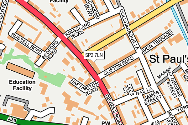 SP2 7LN map - OS OpenMap – Local (Ordnance Survey)