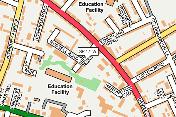 SP2 7LW map - OS OpenMap – Local (Ordnance Survey)