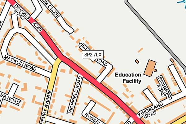 SP2 7LX map - OS OpenMap – Local (Ordnance Survey)