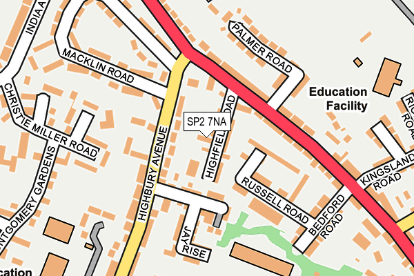 SP2 7NA map - OS OpenMap – Local (Ordnance Survey)