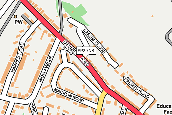 SP2 7NB map - OS OpenMap – Local (Ordnance Survey)