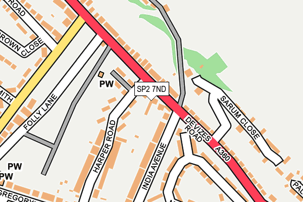 SP2 7ND map - OS OpenMap – Local (Ordnance Survey)