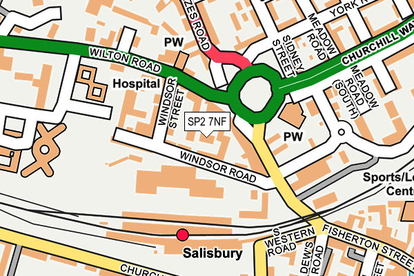 SP2 7NF map - OS OpenMap – Local (Ordnance Survey)