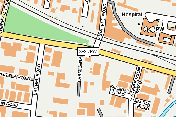 SP2 7PW map - OS OpenMap – Local (Ordnance Survey)