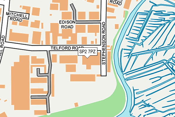 SP2 7PZ map - OS OpenMap – Local (Ordnance Survey)