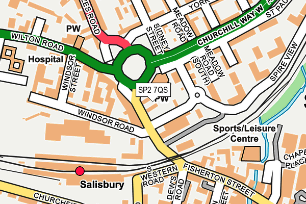 SP2 7QS map - OS OpenMap – Local (Ordnance Survey)