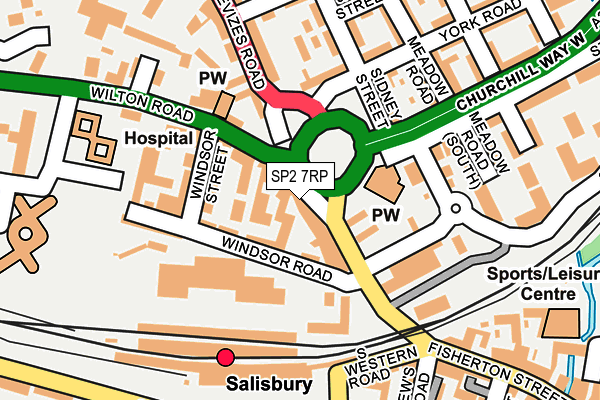 SP2 7RP map - OS OpenMap – Local (Ordnance Survey)