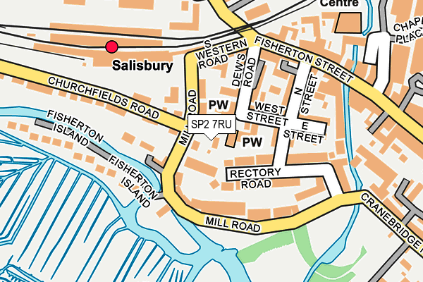 SP2 7RU map - OS OpenMap – Local (Ordnance Survey)