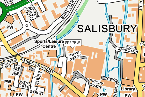 SP2 7RW map - OS OpenMap – Local (Ordnance Survey)