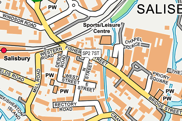 SP2 7ST map - OS OpenMap – Local (Ordnance Survey)