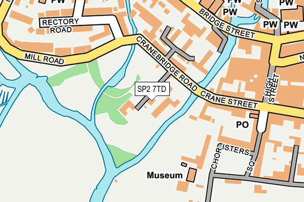SP2 7TD map - OS OpenMap – Local (Ordnance Survey)