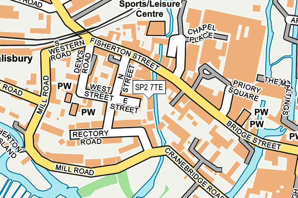 SP2 7TE map - OS OpenMap – Local (Ordnance Survey)