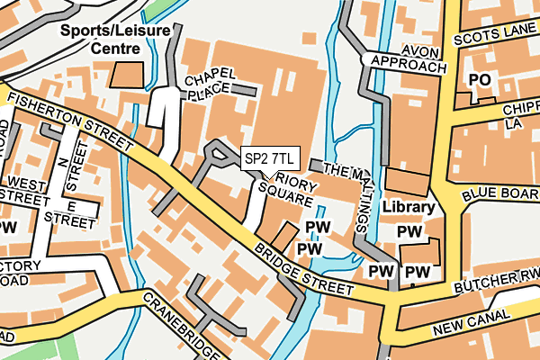 SP2 7TL map - OS OpenMap – Local (Ordnance Survey)