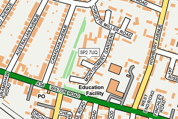 SP2 7UQ map - OS OpenMap – Local (Ordnance Survey)