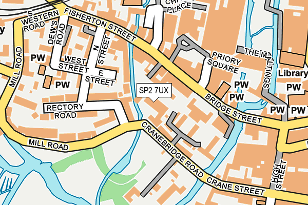 SP2 7UX map - OS OpenMap – Local (Ordnance Survey)