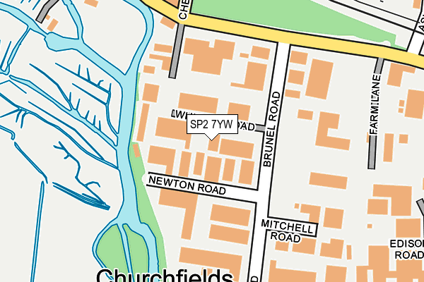 SP2 7YW map - OS OpenMap – Local (Ordnance Survey)