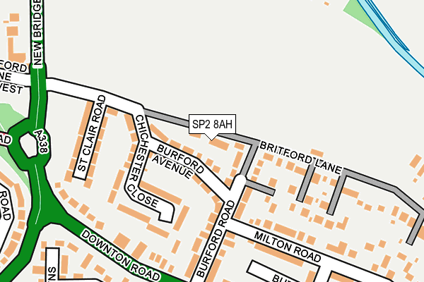 SP2 8AH map - OS OpenMap – Local (Ordnance Survey)